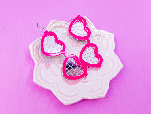 Summer Earrings Sunglasses - Disco Ball Earrings