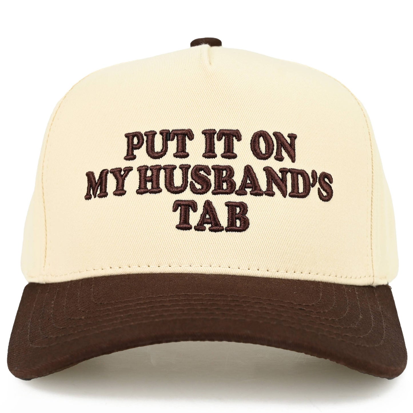 Put it on my Husbands Tab Trucker Hat