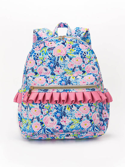 Blue Ruffle Backpack