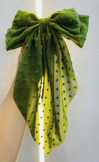 Swiss Dot Bow - Ivory