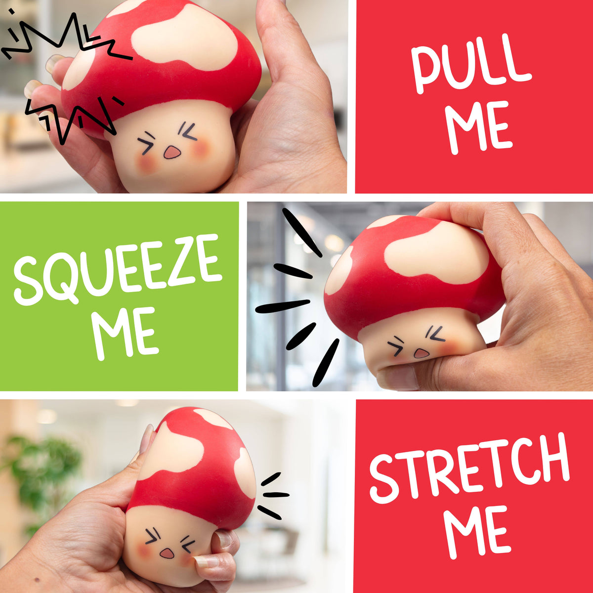 Squishy Stress Toy - Stress Shroom - Novelty Fidget Toys