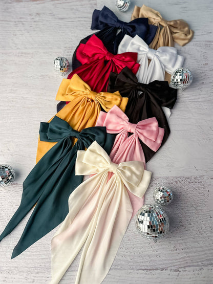 Mustard Satin Bow