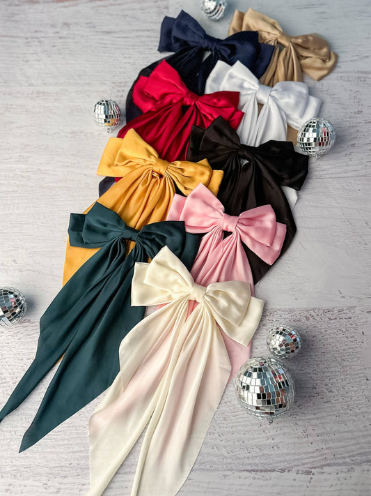 Mustard Satin Bow