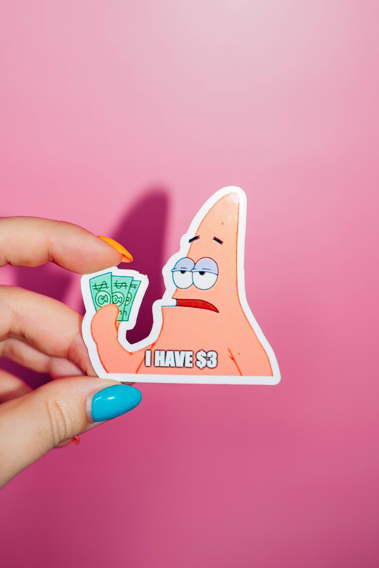 Patrick I Only Have $3 Sticker, 90s 2000s TV Show
