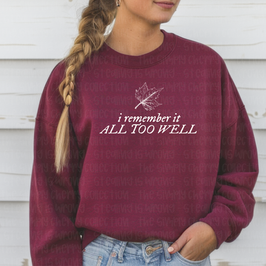All Too Well