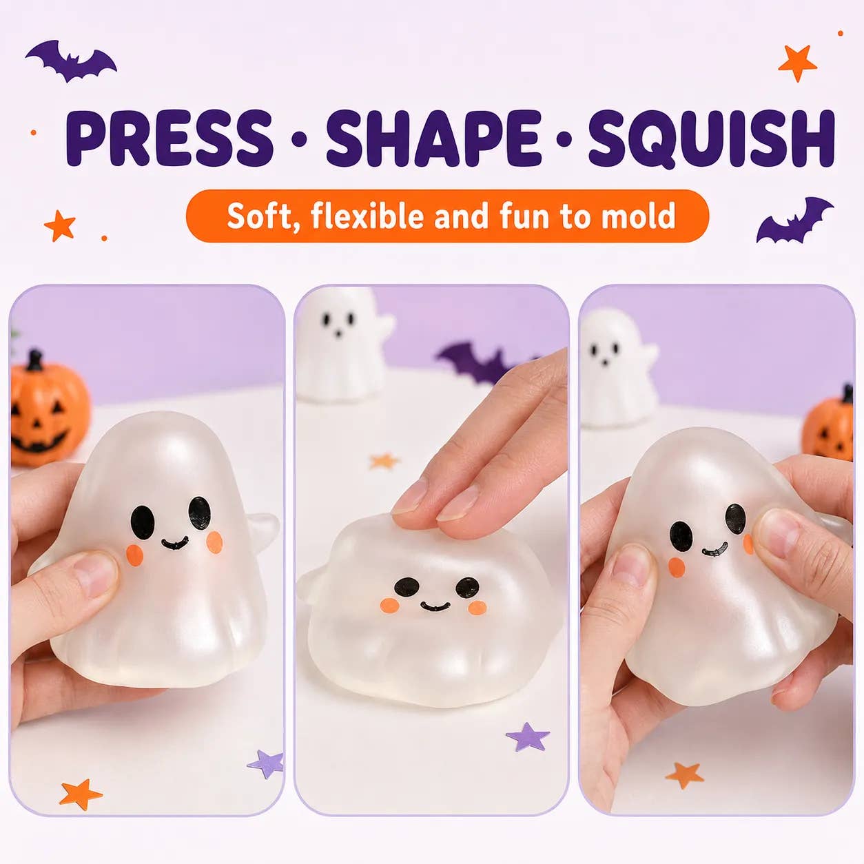 Moldable Halloween Ghost Stress Relief Squeeze Toy