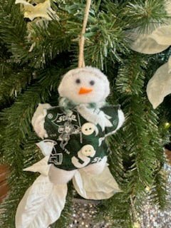 Recycled Snowman Ornament