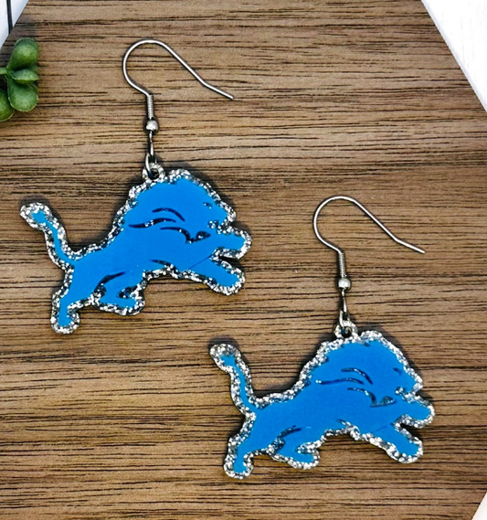 Lions Mascot Glitter Dangles