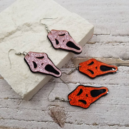 Screaming Ghost Face Earrings