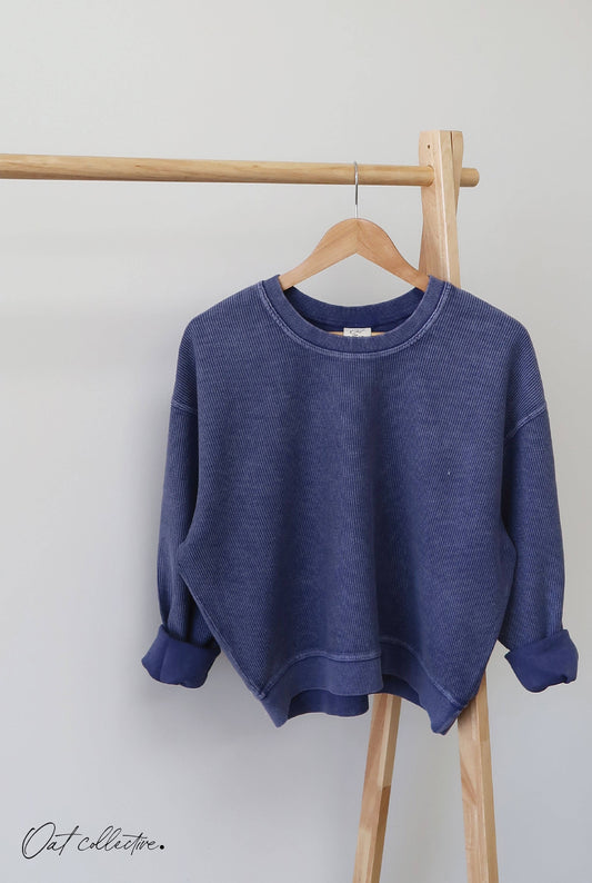 Michigan Cropped Thermal Vintage Crewneck