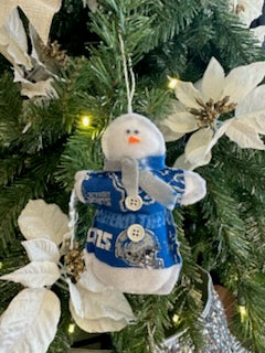 Recycled Snowman Ornament