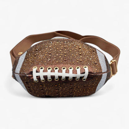 Rhinestone Football Fanny Pack