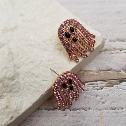 Pink Ghosty Halloween Earrings