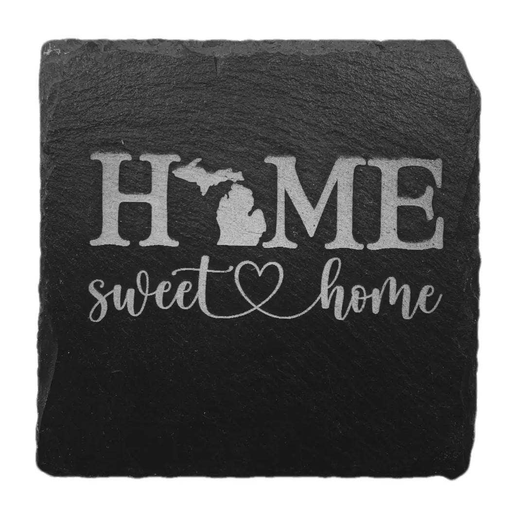 Slate Coasters Michigan Themed