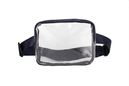 Ladies Clear See Thru Plastic Belt Waist Handbag