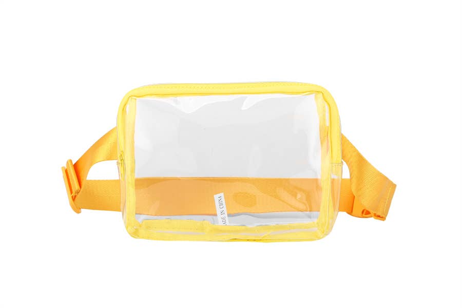 Ladies Clear See Thru Plastic Belt Waist Handbag