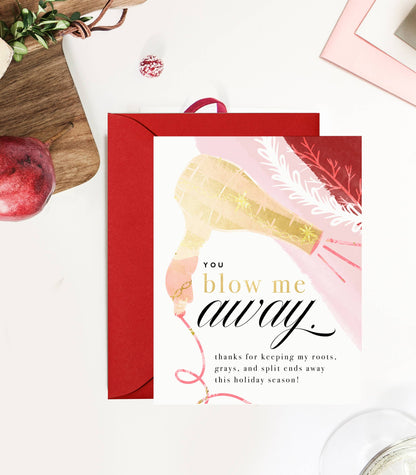 Hair Stylist Holiday Thank You Card