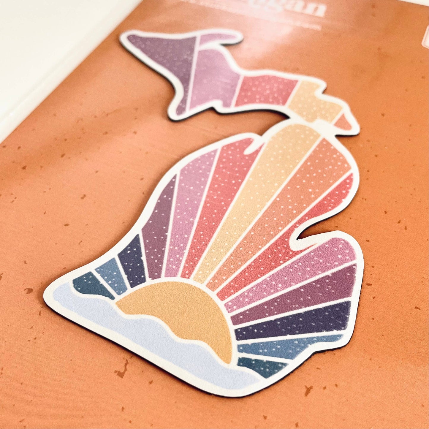 Rainbow Sunset Michigan Magnet