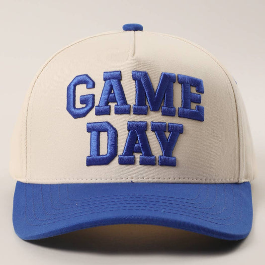 Game Day Embroidered Hat: Blue