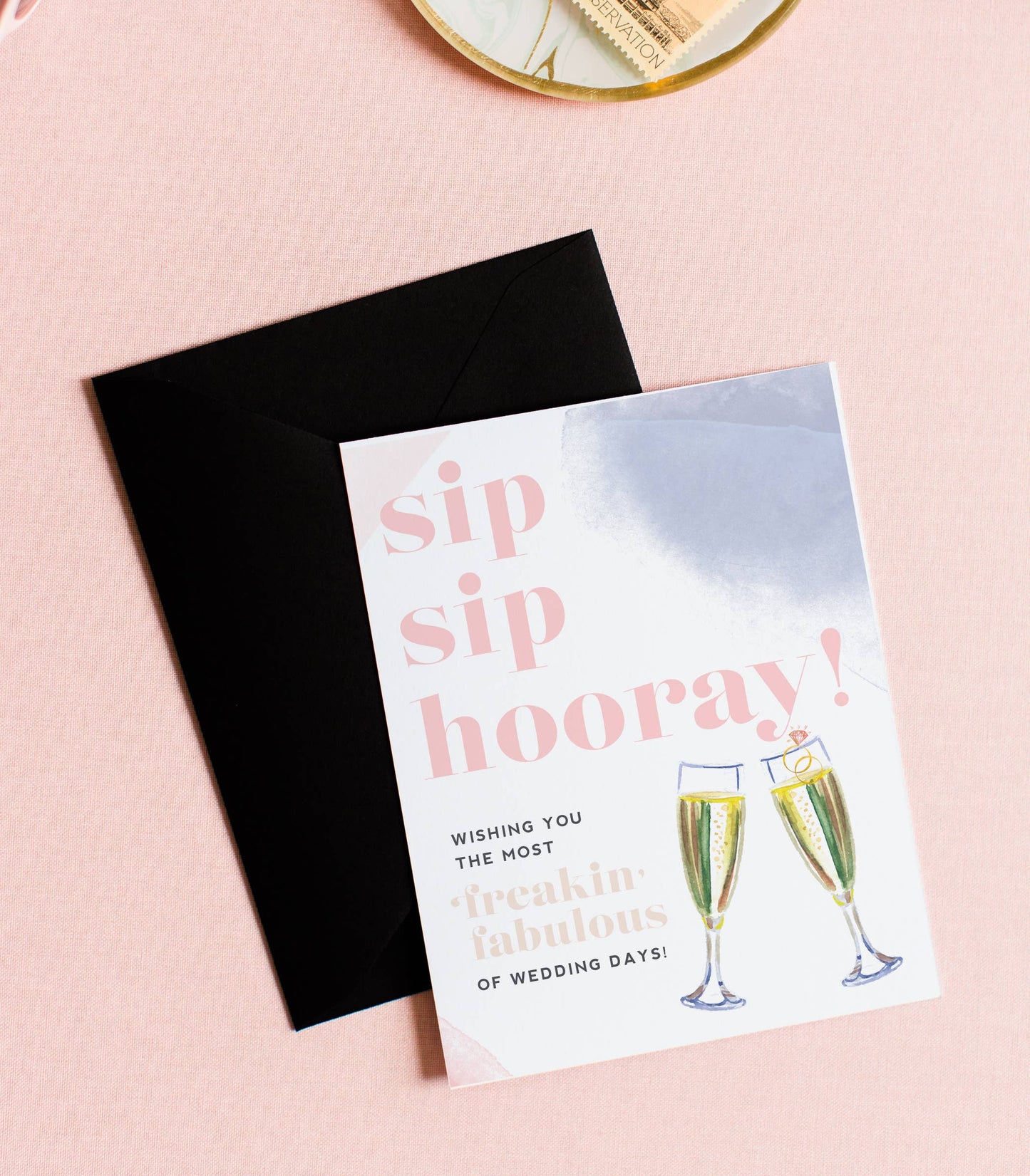 Sip Sip Hooray Wedding Card