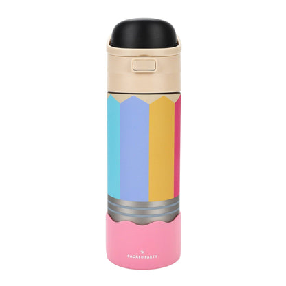 Write On! Pencil Shaped Stainless Steel Water Bottle (24 Oz)