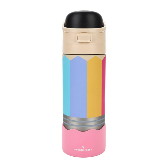 Write On! Pencil Shaped Stainless Steel Water Bottle (24 Oz)