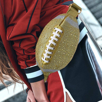 Rhinestone Football Fanny Pack
