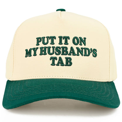 Put it on my Husbands Tab Trucker Hat