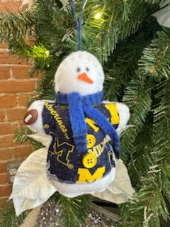 Recycled Snowman Ornament