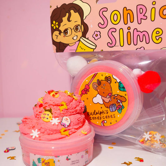 Rudolph’s Candy Canes Slime / Christmas Slime