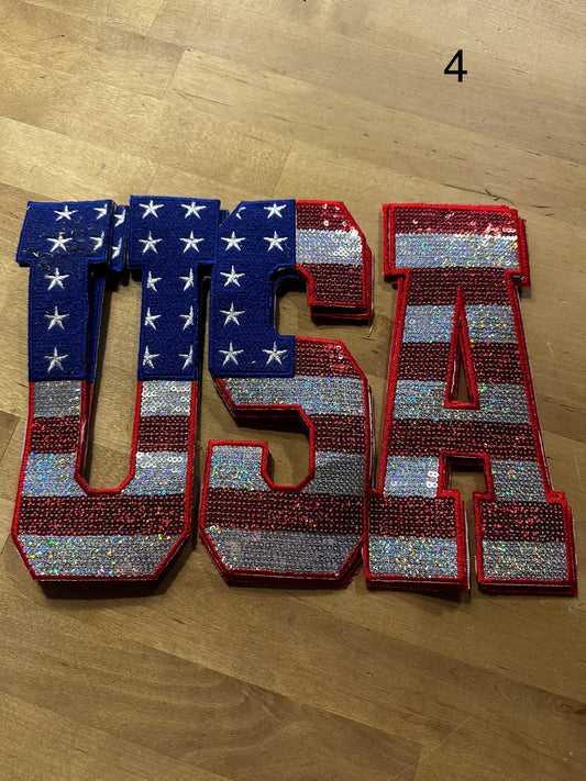 USA Sequin Patch