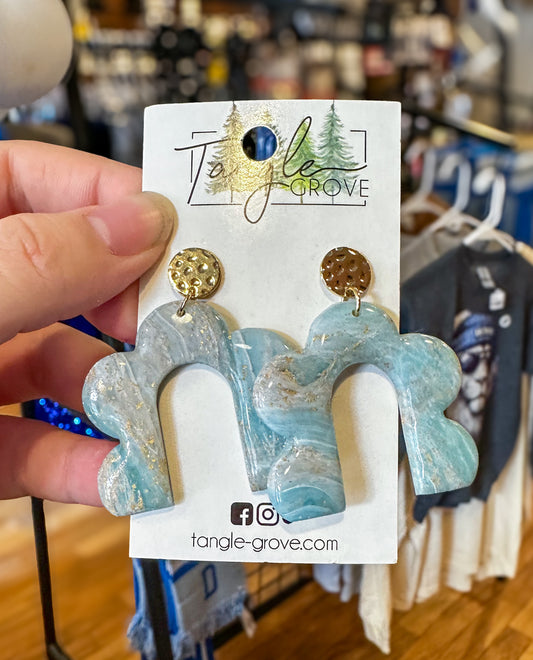 Turquoise Arch Earrings