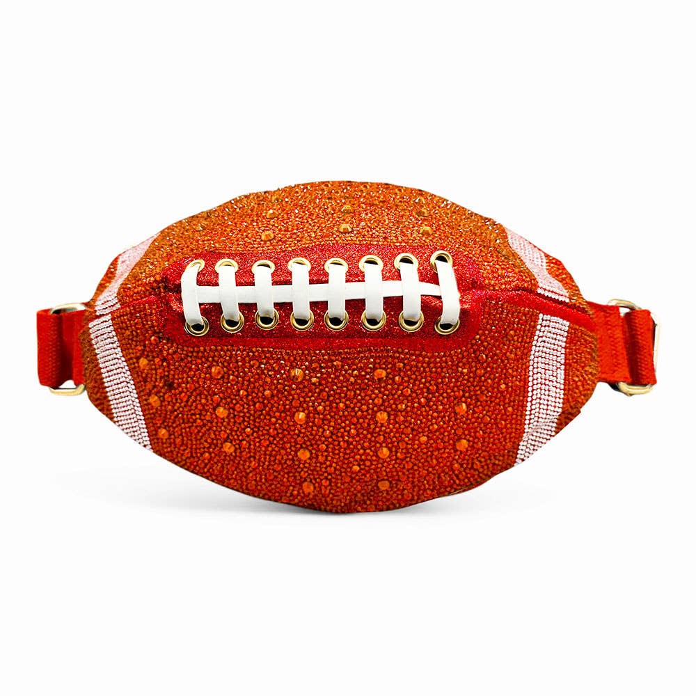 Rhinestone Football Fanny Pack