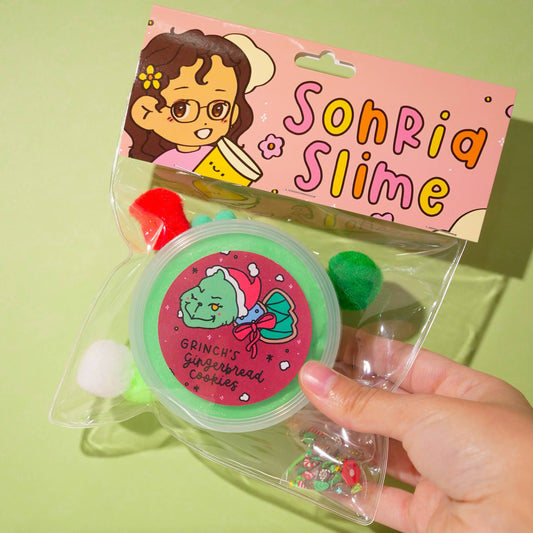 Grinch's Gingerbread Cookies Slime / Christmas Slime