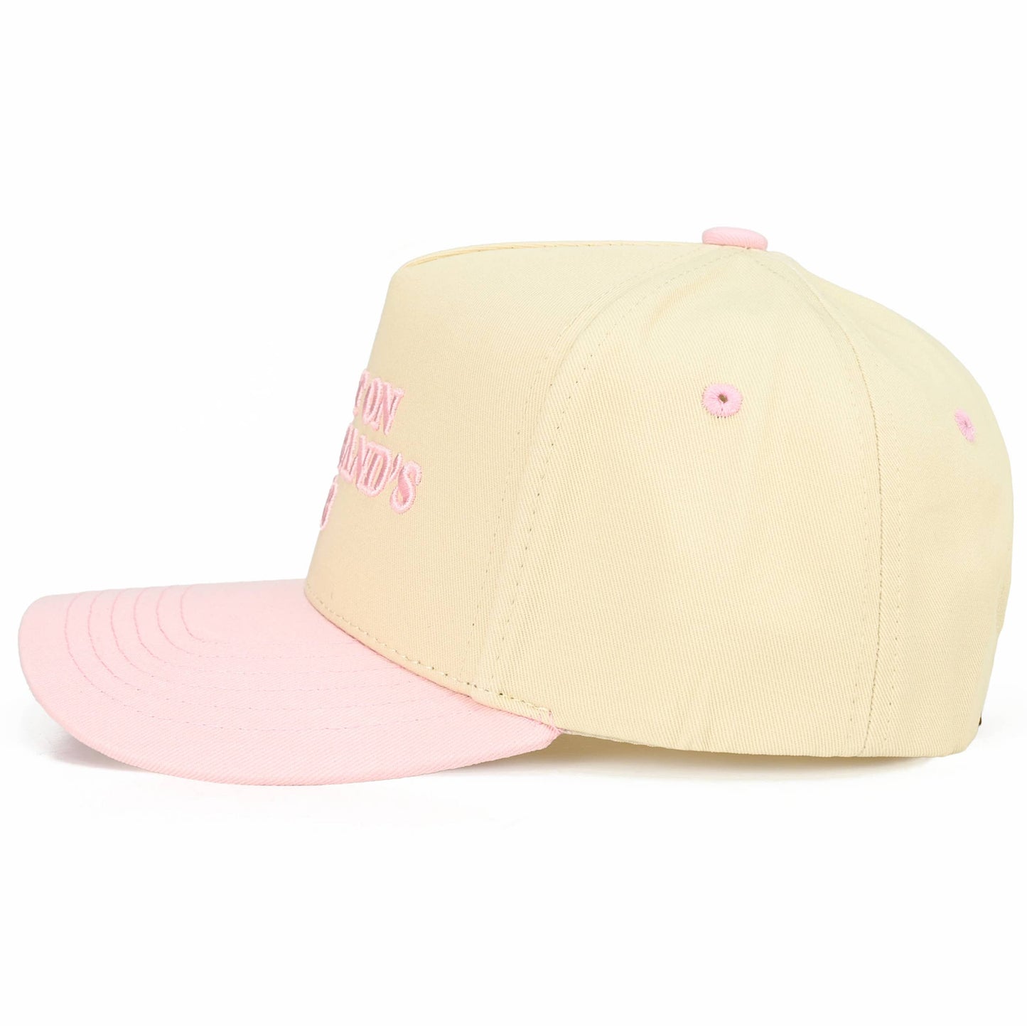 Put it on my Husbands Tab Trucker Hat
