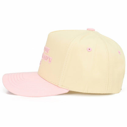 Put it on my Husbands Tab Trucker Hat