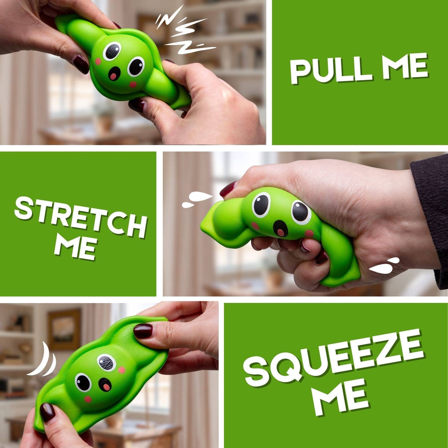 Squeezy Peasy Funny Stress Balls - Squishy Toy
