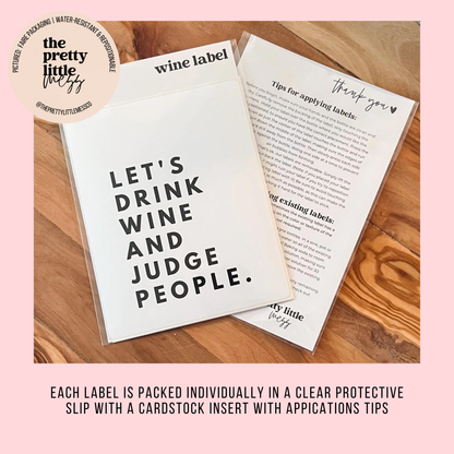 Merry Winter Break Wine Label