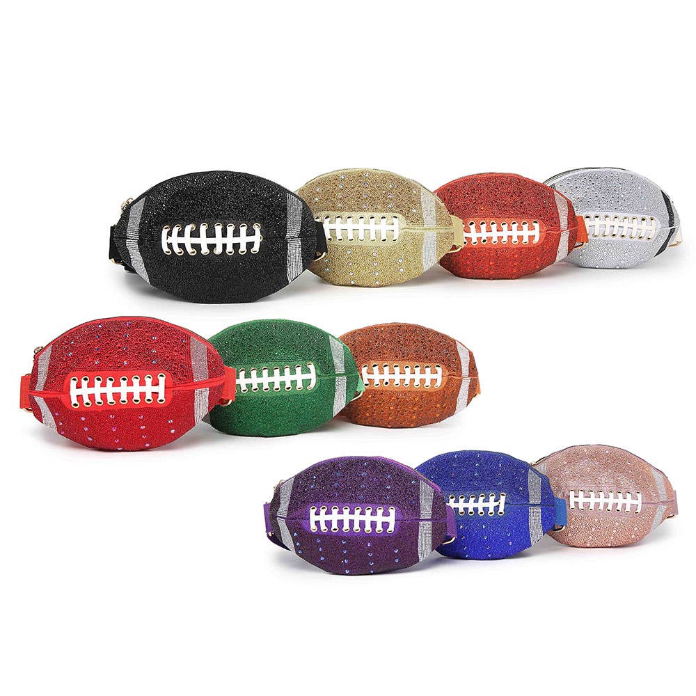 Rhinestone Football Fanny Pack
