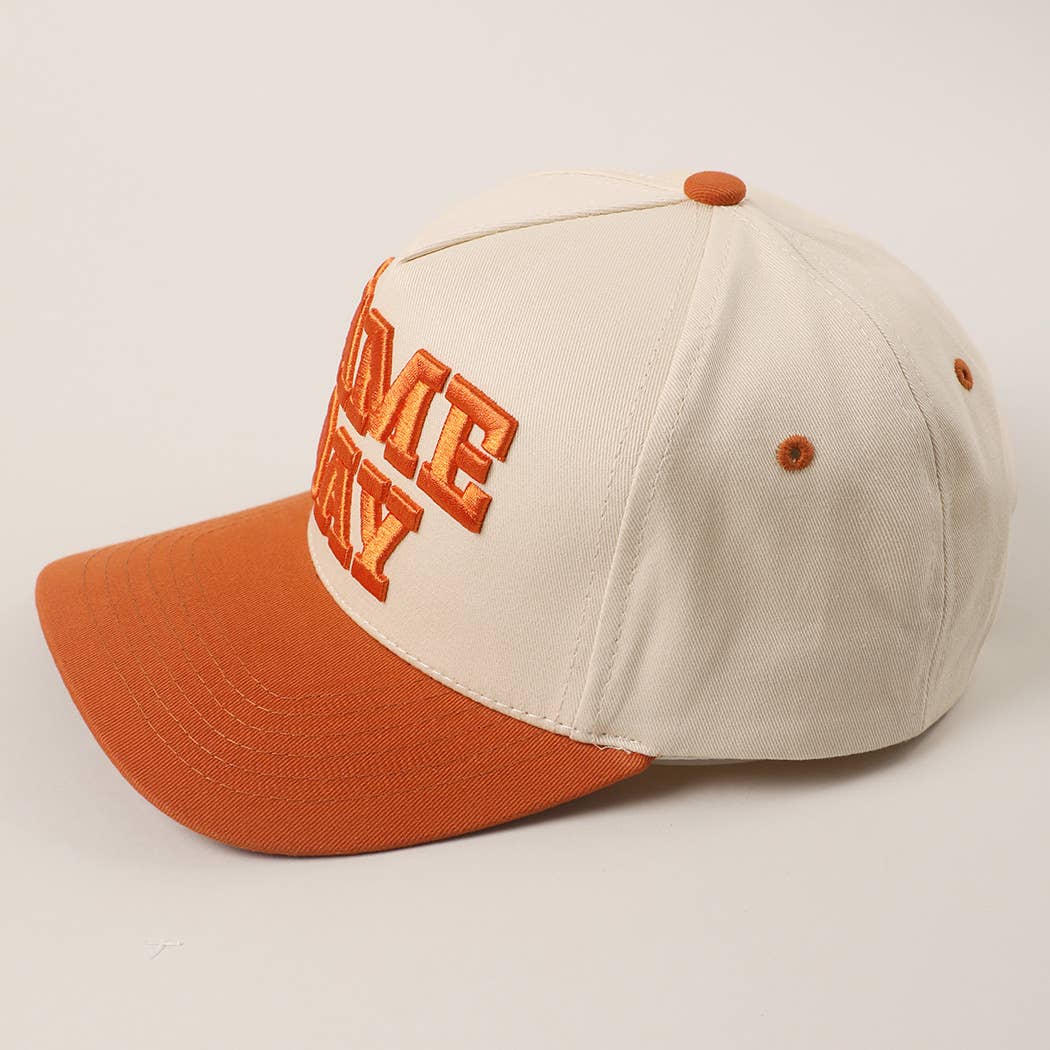 Game Day Embroidered Hat: Orange