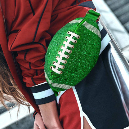 Rhinestone Football Fanny Pack