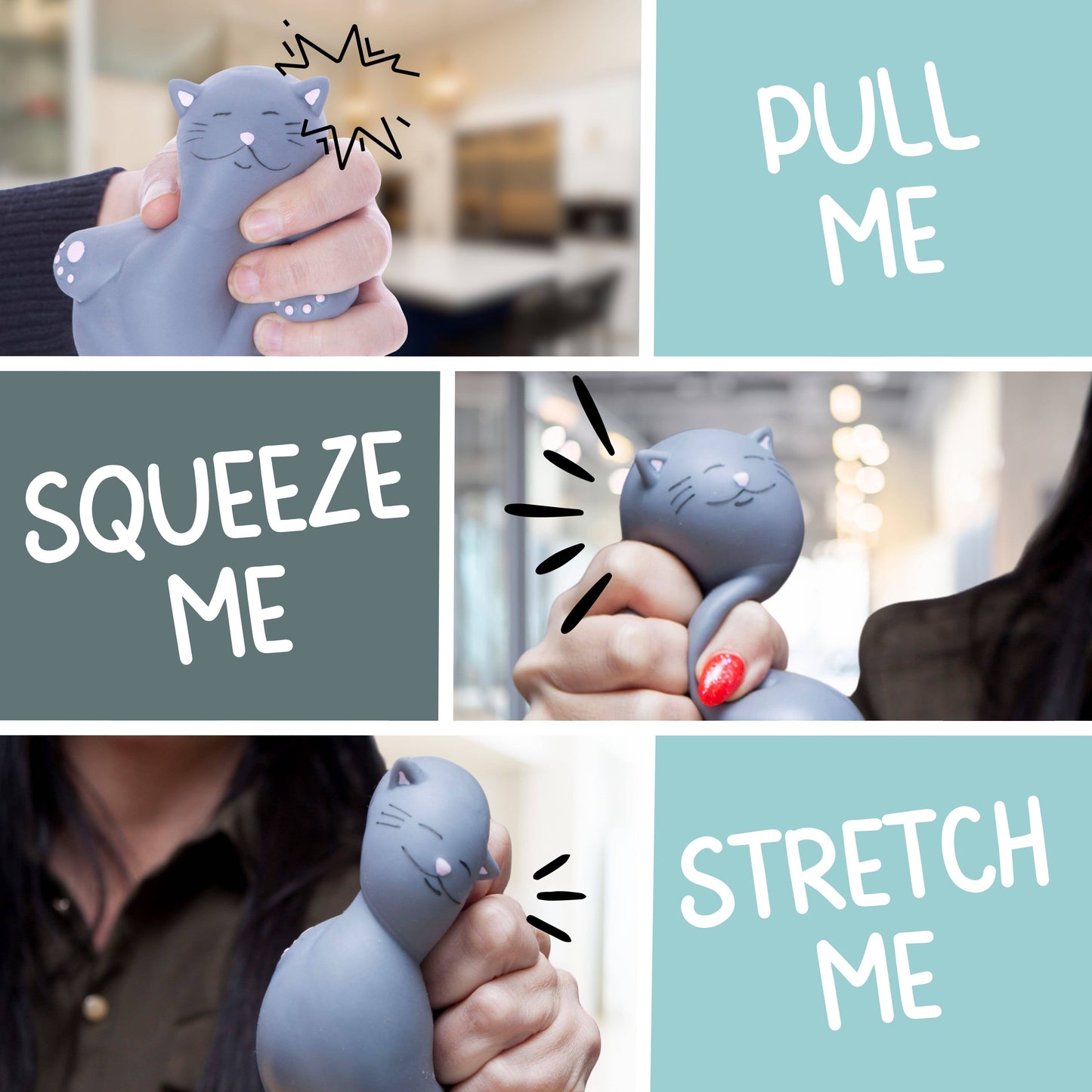 Squishy Stress Toy - Kalma Kitty - Novelty Fidget Squishies