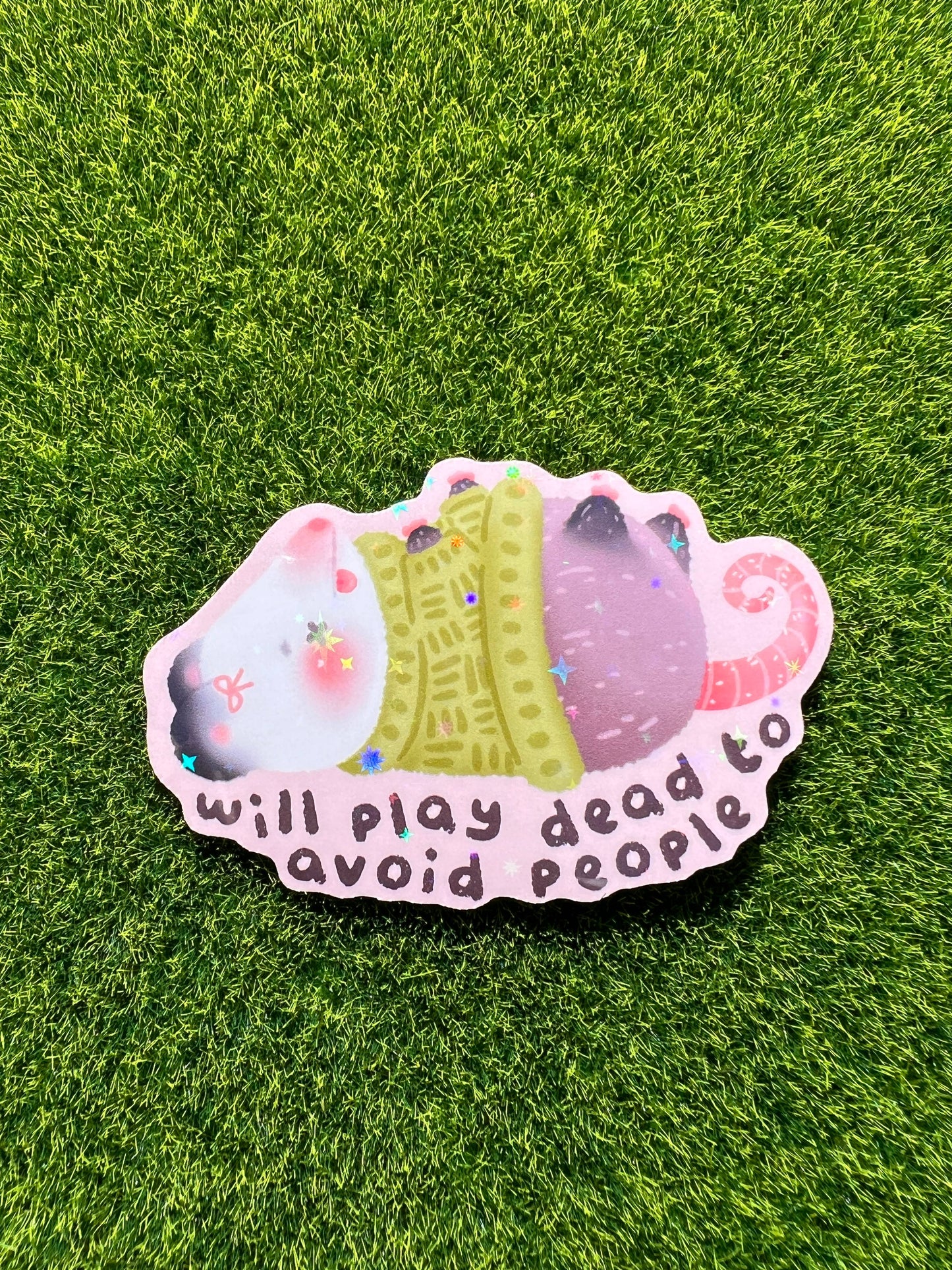 Avoid People Sticker