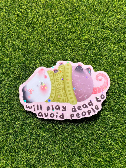 Avoid People Sticker