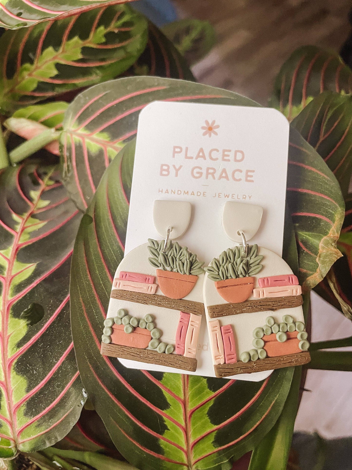 Floral Book Earrings