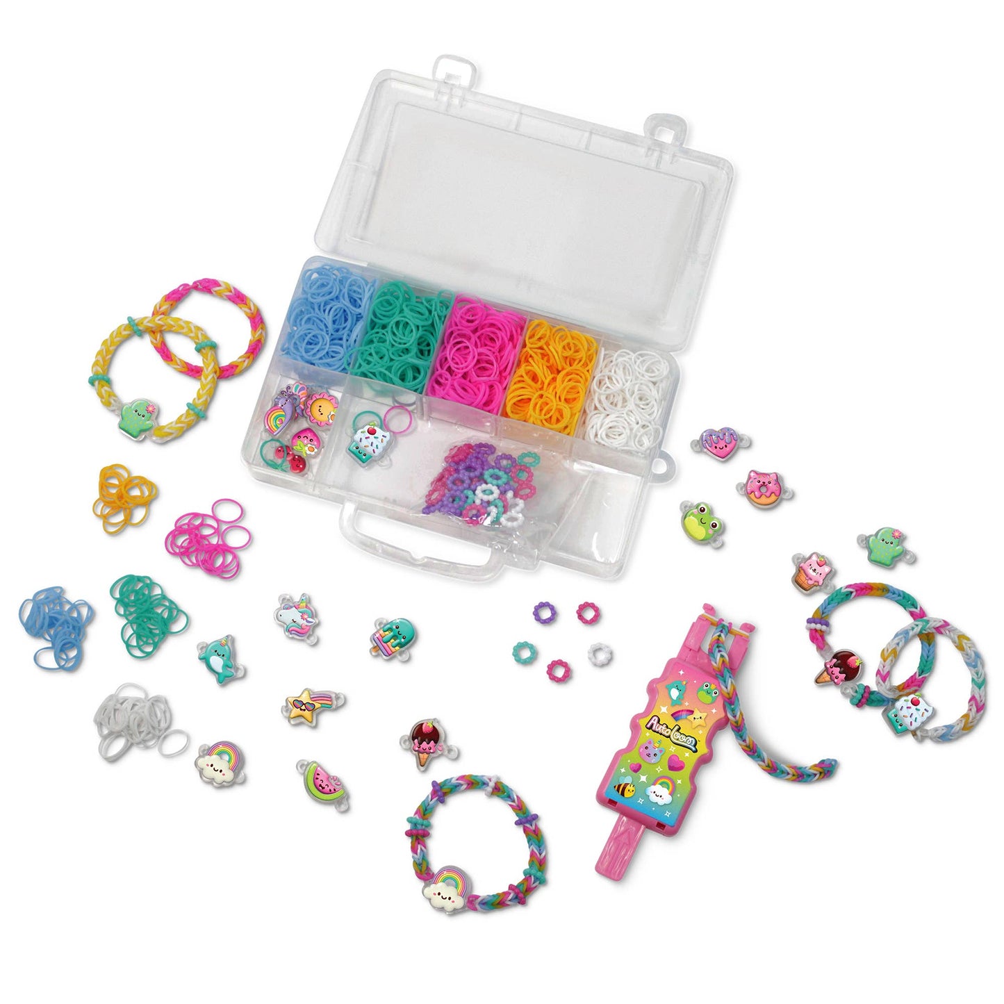 2100 Rubber Bands with Organizer and Auto Loom - Cutie Club