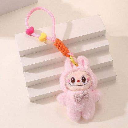 Cartoon Plush Keychain - Pink