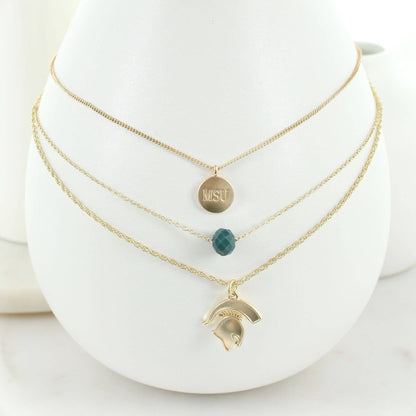 Michigan State Stacked Necklace