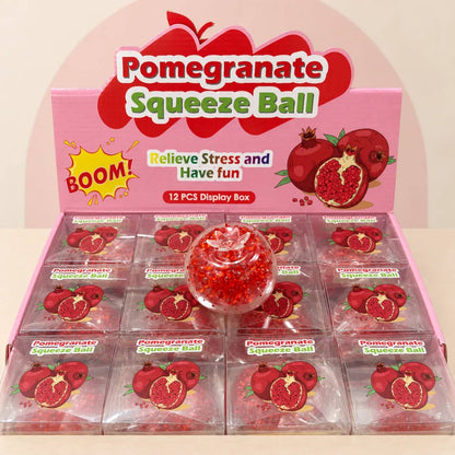 Crunchy Pomegranate Bead-Filled Squishy Stress Toy