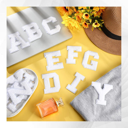 Large All White Letter Patches